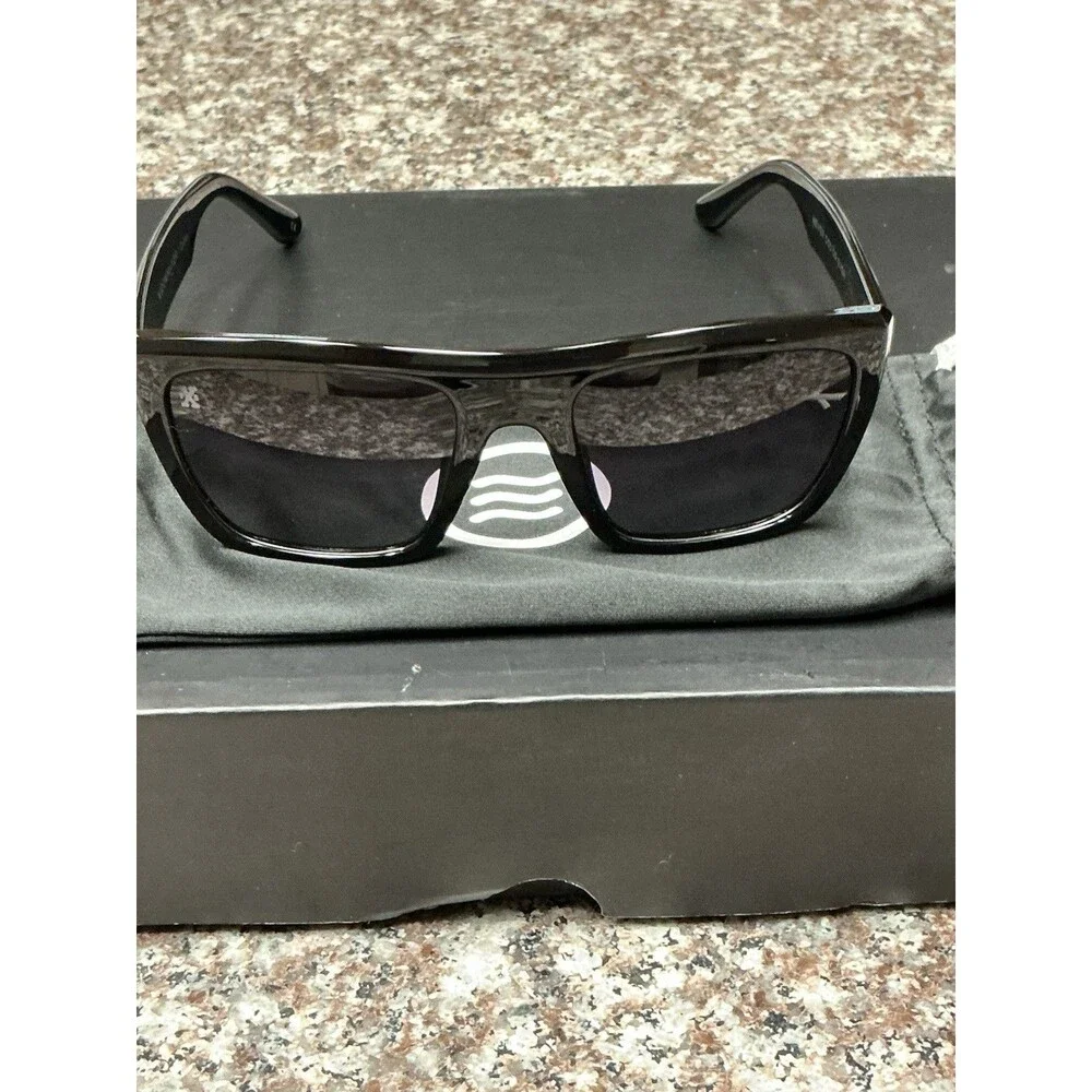 NEVEN Widowmaker Carbon Rectangle Sunglasses Men Black Frame Gray Tinted Lens